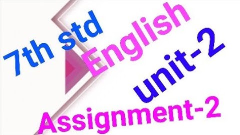 7th English assignment 2||kalvi tv assignment
