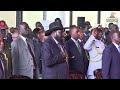 Watch President Kiir Singing The South Sudan National Anthem With Vigour