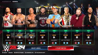WWE 2K24 My First Ever Gameplay  WWE 2K24 Roman Reigns John Cena Cody Rhodes Gameplay