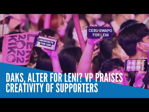Daks, Alter for Leni? VP praises creativity of supporters