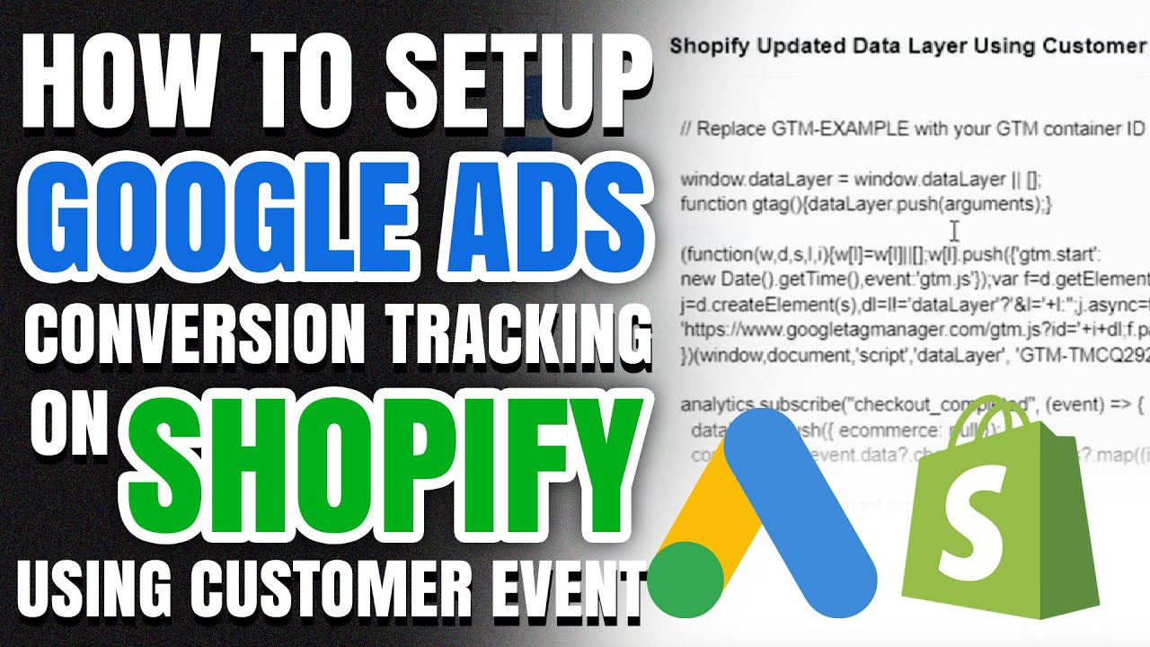 How To Setup Google Ads Conversion Tracking On Shopify Store - YouTube