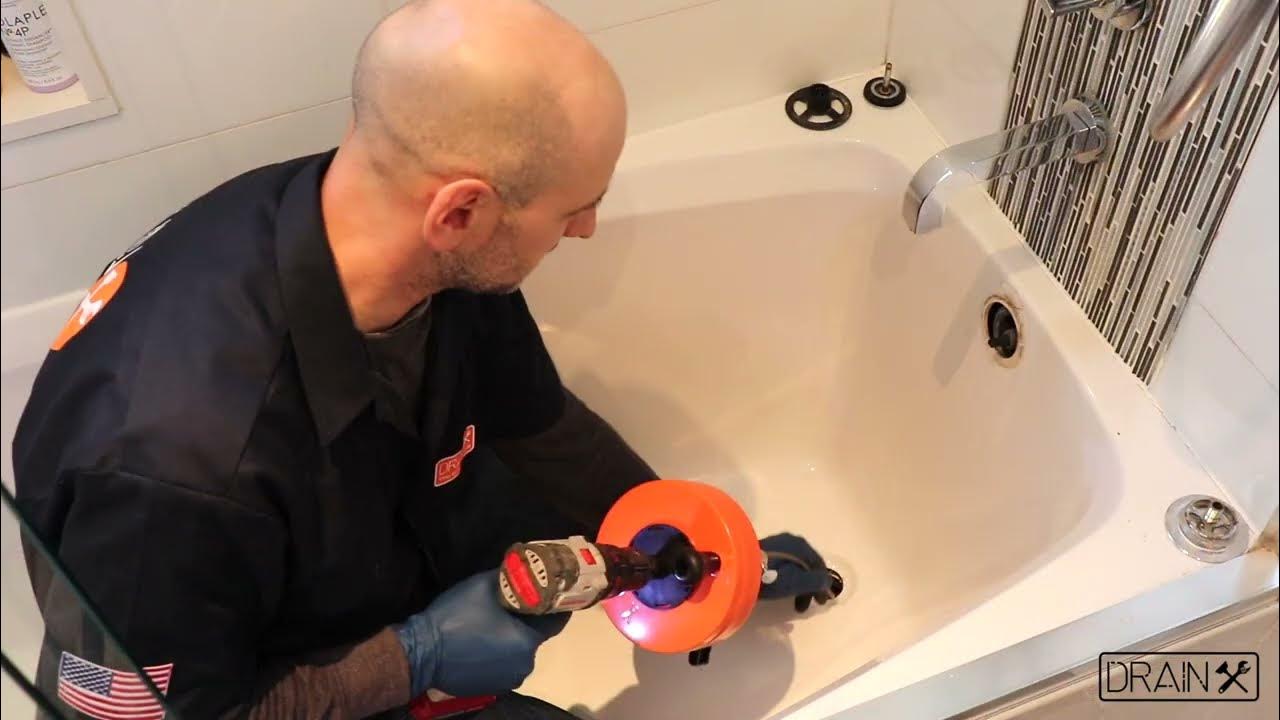 How to Clear Tub Drain using a Drill or Manually. DrainX Auger Plumbing
