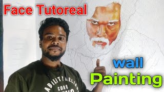 Allu arjun wall painting | face tutoreal