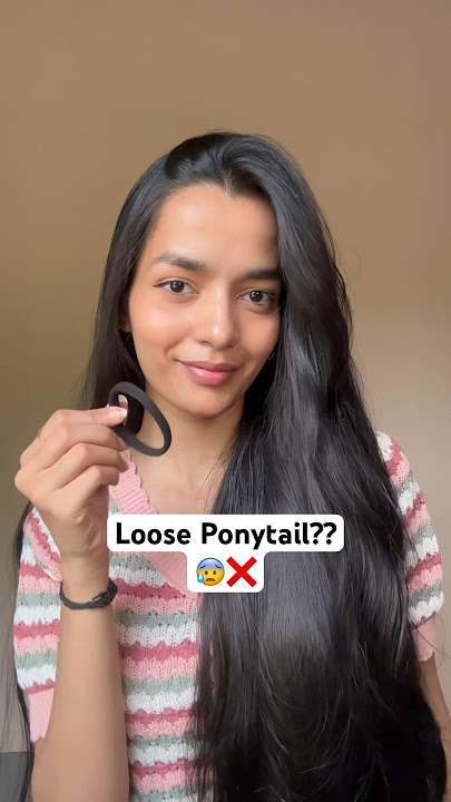 Loose Ponytail Hack😍✅#youtubeshorts #hairstyle #viral #shorts #funny #beauty #youtube #diy #bts