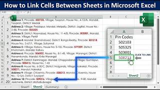 How to Link Cells Between Sheets in Microsoft Excel | How to Hyperlink to Another Sheet in Excel