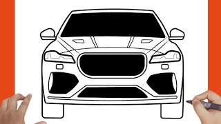 HOW TO DRAW JAGUAR F-PACE CAR | EASY CAR DRAWING STEP BY STEP