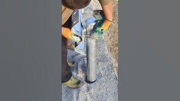 Rural road W-beam guardrail installing !#process #technique #road #safety #safetytips #knowledge