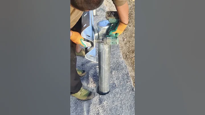 Rural road W-beam guardrail installing !#process #technique #road #safety #safetytips #knowledge