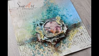 Tropical Adventure- Mixedmedia layout for Snip Art @katjajoulak