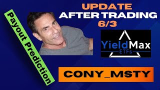 CONY MSTY YIELDMAX ETFs update 6_3 & latest Payout information