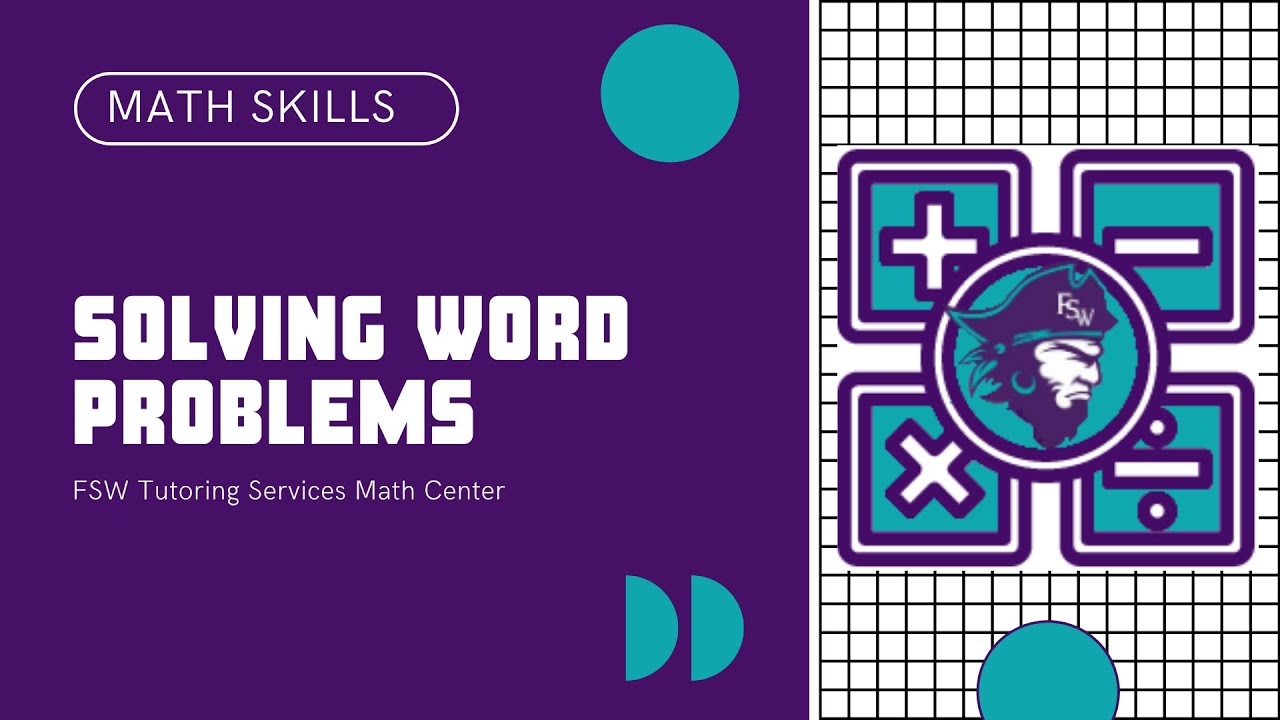 Math Skills: Solving Word Problems Part 1 - YouTube