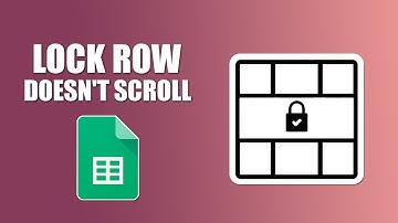 How to lock a row in google sheets so it doesn