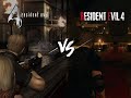 Resident evil 4 vs re 4 remake  water room comparison with bonus weapons
