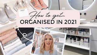 HOW TO GET ORGANISED FOR 2021/ Top Organisation Hacks + Decluttering  & Routines to Keep Organised!