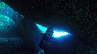 Hidden Passage - freediving an underwater cave