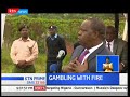 Matiangi leads the destruction of gambling equipment in Nairobi