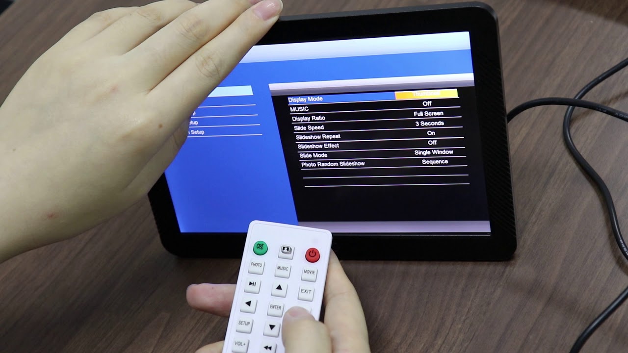 Digital photo frame picture playback mode setting YouTube