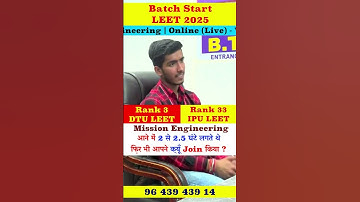 LEET Exam Coaching | Mission Engineering Review | #leetpreparation | #dtulateralentry | #leetclasses