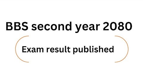 BBS 2nd year result published