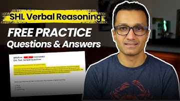 Ace SHL Verbal Reasoning Test | Tips & Hacks | Sample Questions