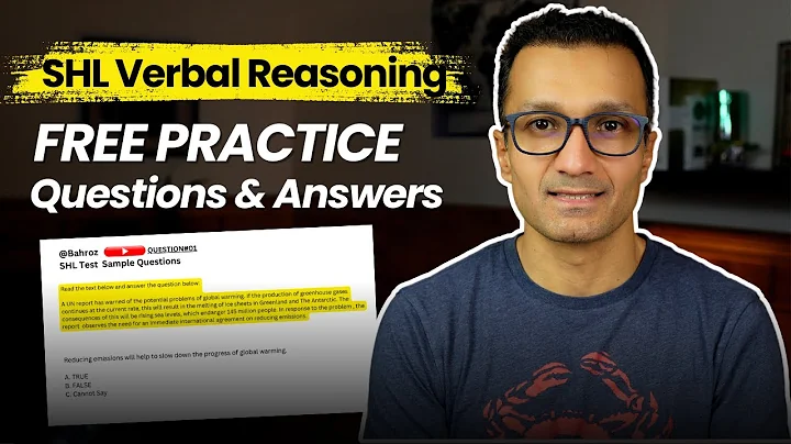 Ace SHL Verbal Reasoning Test | Tips & Hacks | Sample Questions