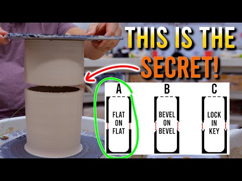 Video thumbnail: a lesson on throwing tall pottery forms by stacking separate thrown cylinders