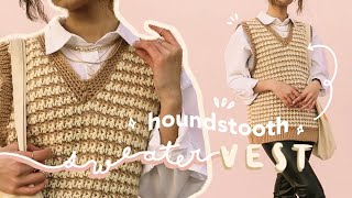 i crochet the pinterest houndstooth sweater vest