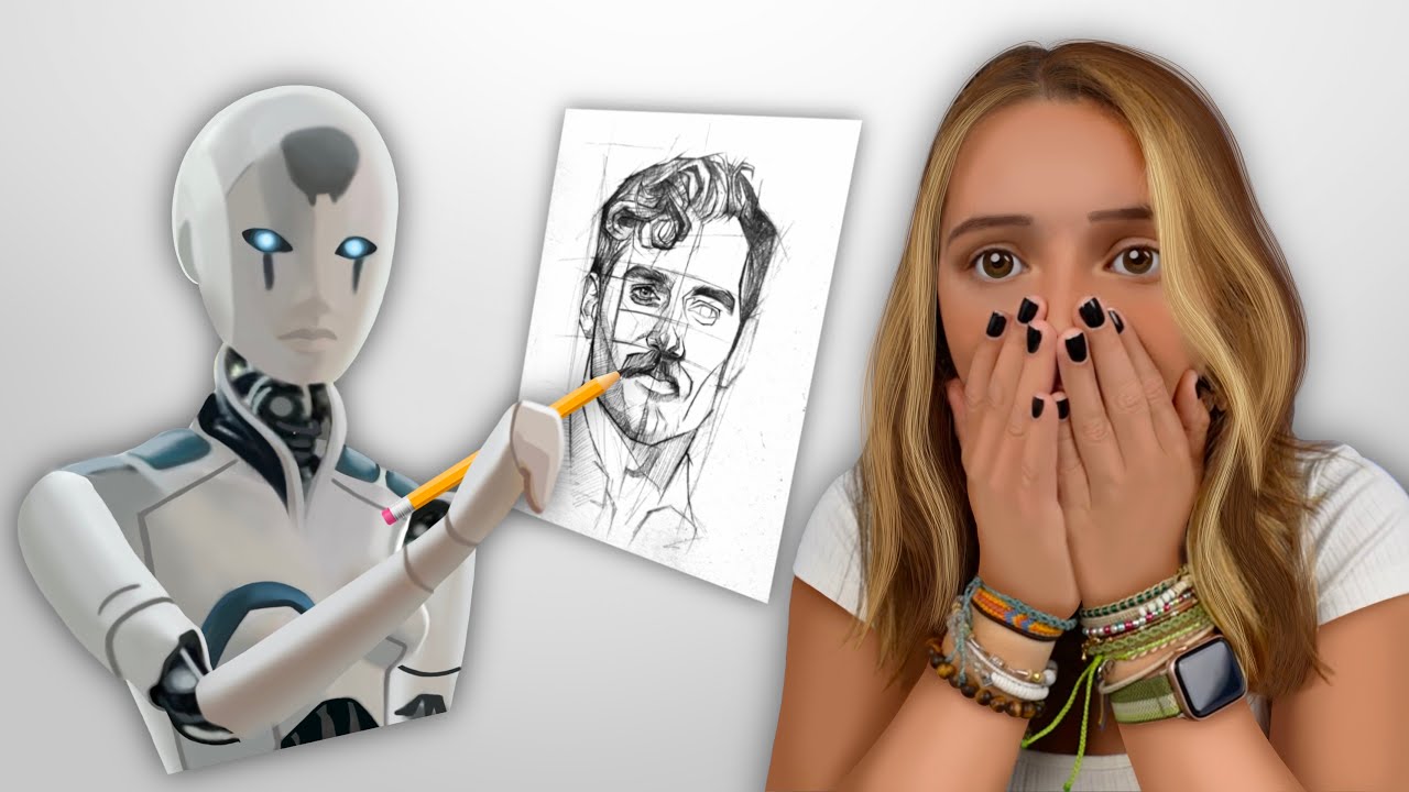 Desafiei um Robô pra ver quem desenha melhor 🤖✍️
