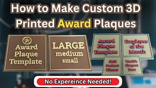 How To Make a Custom 3D Printed Award Plaque (Add Any Logo or Text!)