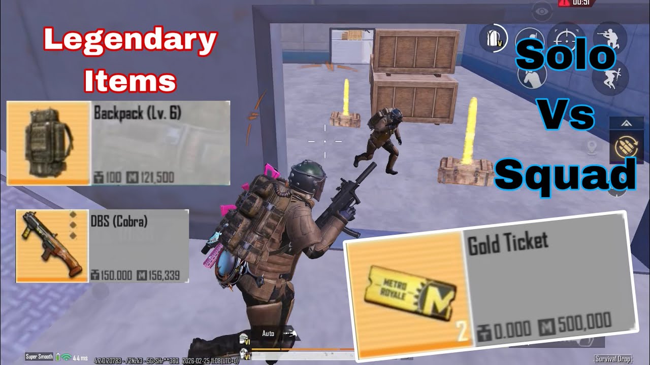 I Got All Gold Tickets Solo Vs Squad Very Intense Fight PUBG Mobile Metro Royale