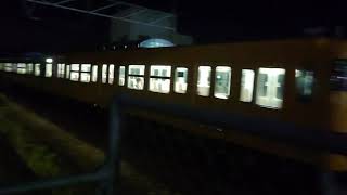 山陽本線  普通列車113系B-10編成+貨物列車EF210-327号機 発車&通過