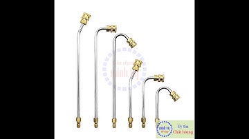 Ống nối dài uốn cong 30° 90° U nối nhanh béc phun gắn súng xịt rửa áp lực cao - Ren nối nhanh 1/4in