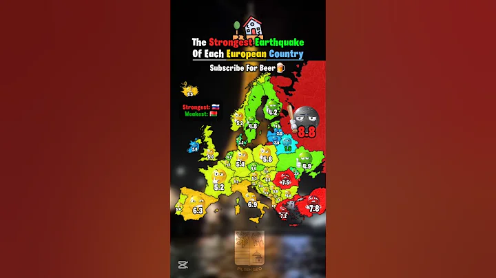 The Strongest EarthquakeOf Each European Country #europe #geography #mapping #map