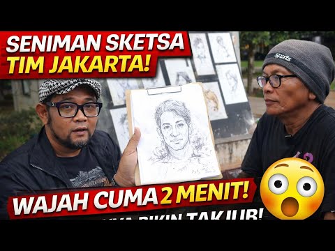 SENIMAN SKETSA TIM JAKARTA! Gambar Wajah Cuma 2 Menit, Hasilnya Bikin Takjub 😱🎨