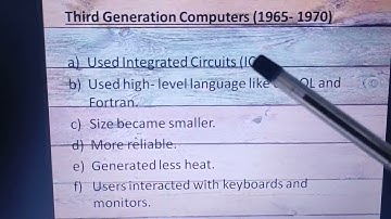 CLASS:5, Subject- Computer,video-9, part-1,Chapter- 2 ( Generations of Computer) By Mrs Radhika
