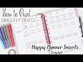 Printing Directly On Happy Planner Inserts + Template & How To | Easy Color Code Planning