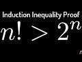 Prove n! is greater than 2^n using Mathematical Induction Inequality Proof