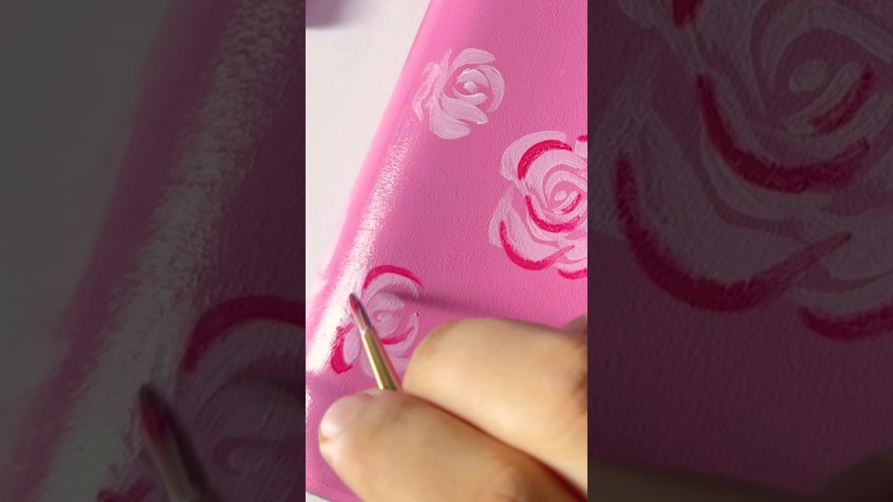 Aesthetic Rose Painting with acrylic colours❤️