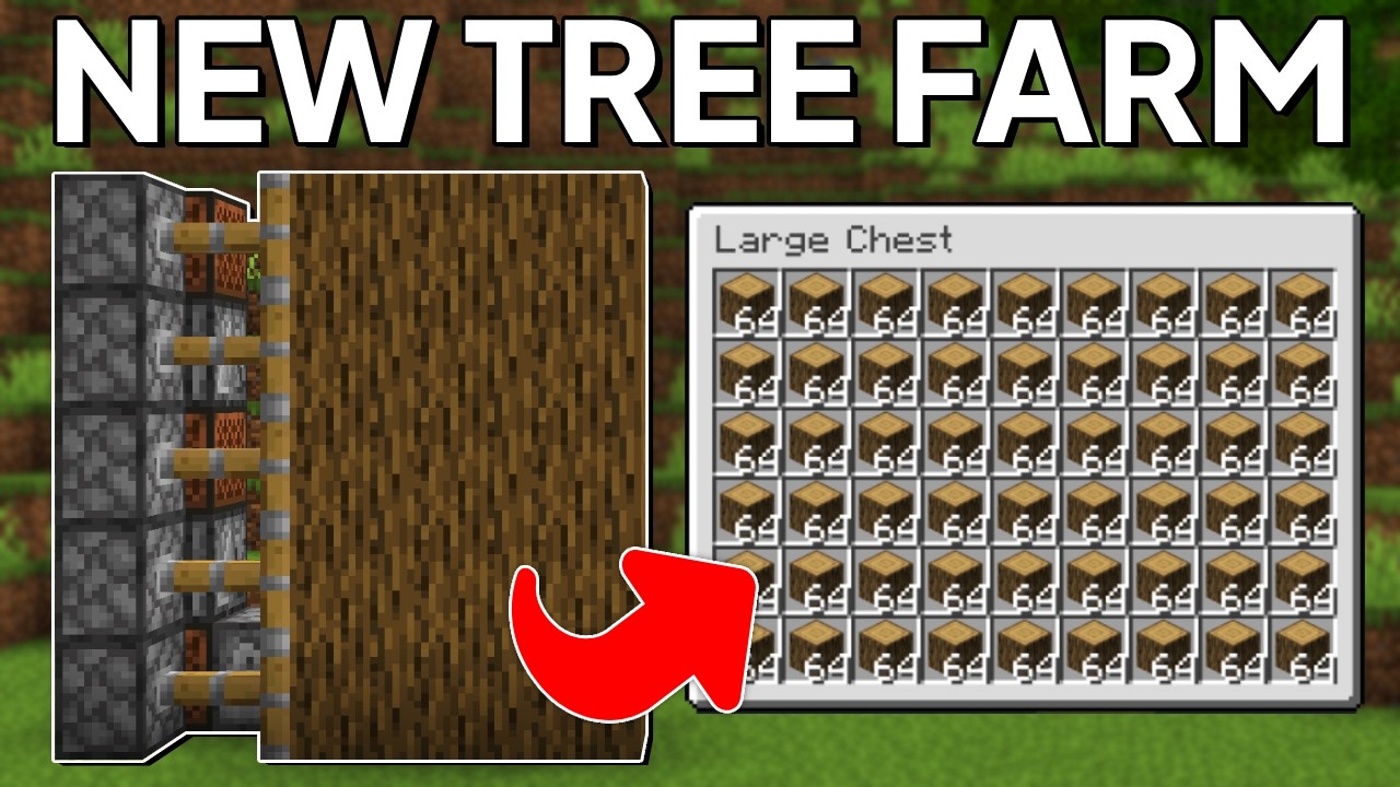 1.21.5 Tree Farm Minecraft - YouTube