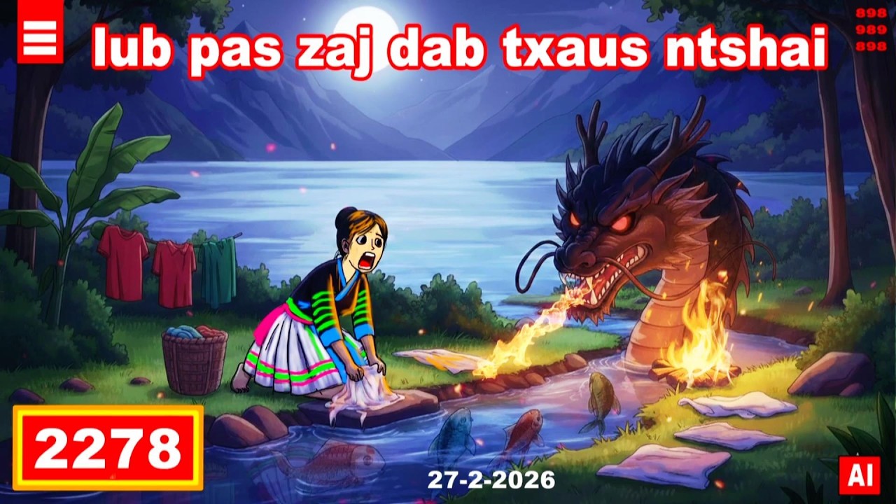 dab hais hmoob - 2278 - 27-2-2026 lub pas zaj dab txaus ntshai, สระนำ้นาค, Naga lake.