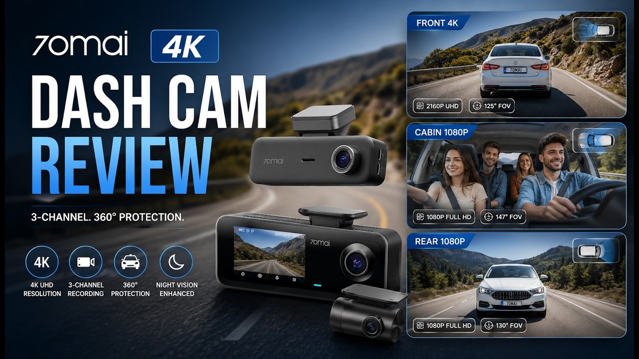 70mai 4K Dash Cam Review | Best 3 Channel Dash Cam 2026! - YouTube
