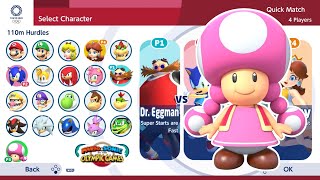 Dr.eggman Vs Sonic Vs Toadettemario Vs Daisy Gameplay 4 Players Mario And Sonic At Tokyo 2020