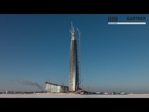 Video: Gazprom-Gebäude in St. Petersburg. 