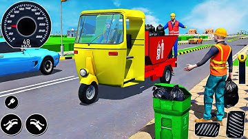 City Trash Rickshaw Simulator - Tuk Tuk Auto Rickshaw Driving 2025 - Android Gameplay