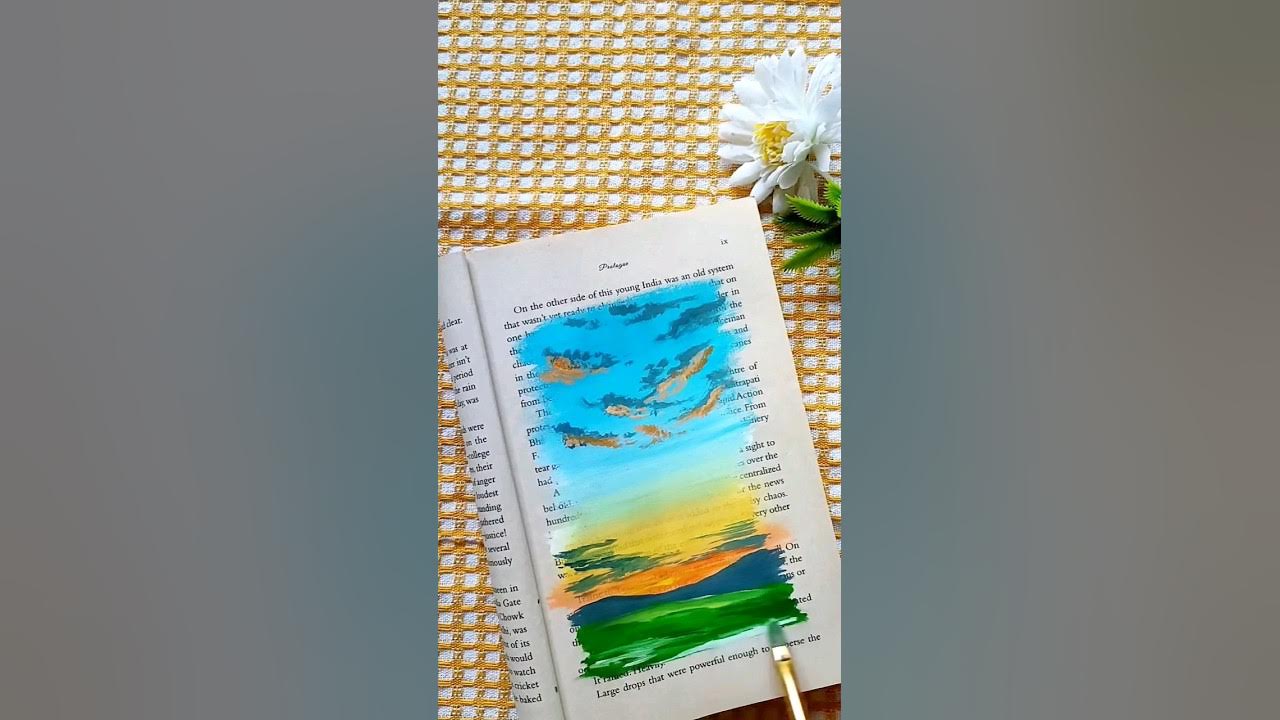 Preparing a old book page for watercolour painting 