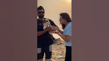 Remo gadi first beach visit 🏖️ 😍🐾#telugu #ishqyouall #swv #shortvideo #youtube #trending #comedy
