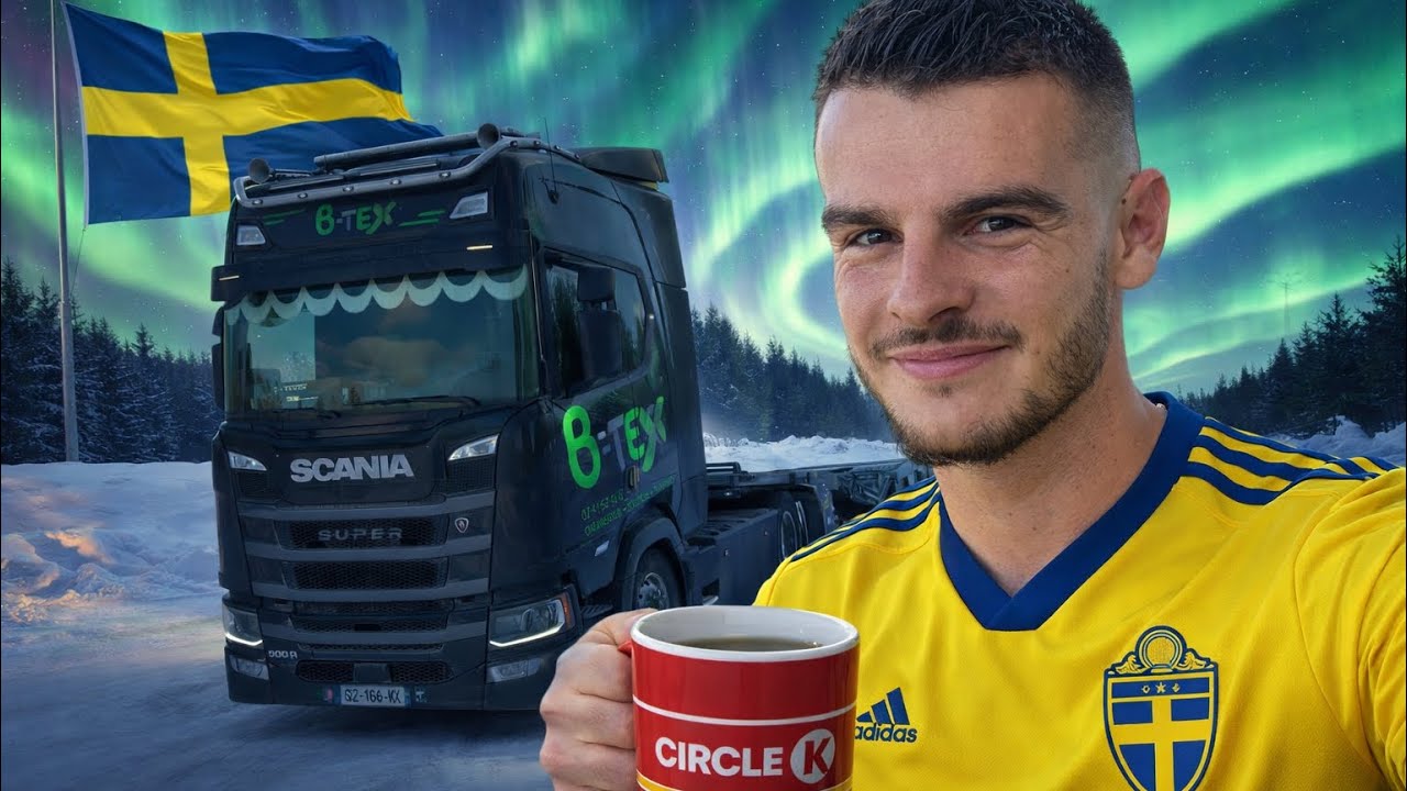 Direction la Suède🇸🇪  #Truckvlog5