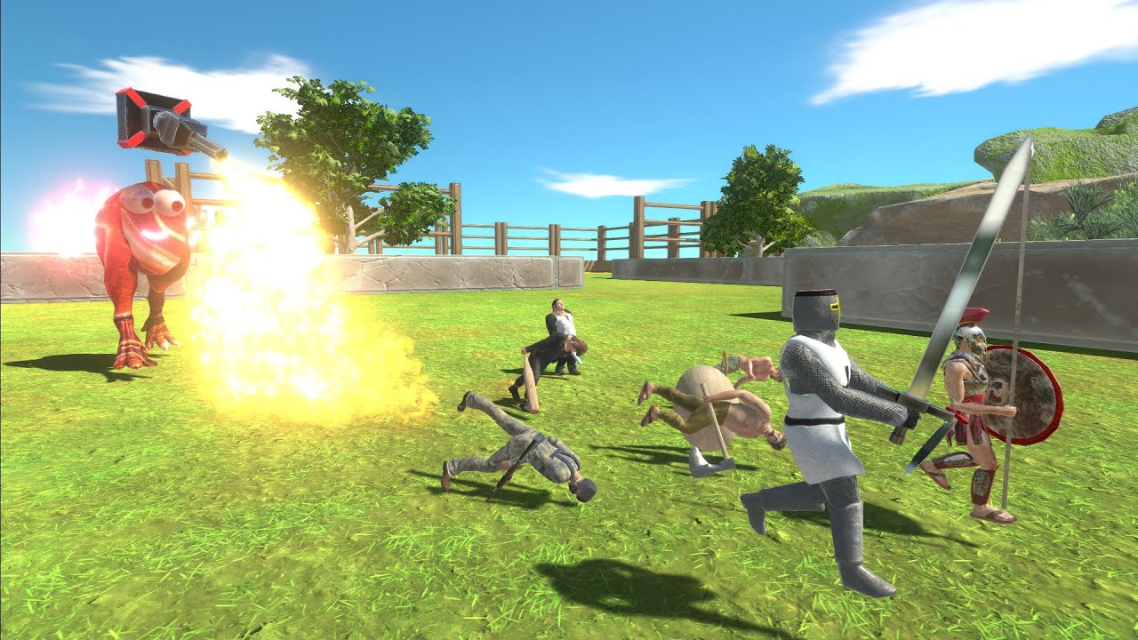 Survival Race - Escape from Fire Monster - Animal Revolt Battle Simulator