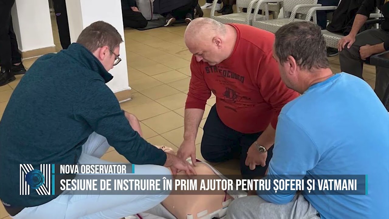Sesiune de instruire în prim ajutor pentru șoferi și vatmani