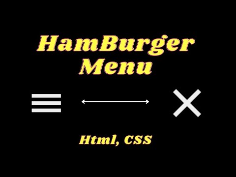 Hamburger Menu Animation With Html, CSS || D. CoDeS || #coding #html #css #projects